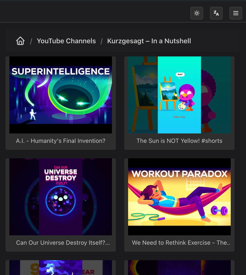 Ejemplo de una fuente de vídeo en el reproductor web
